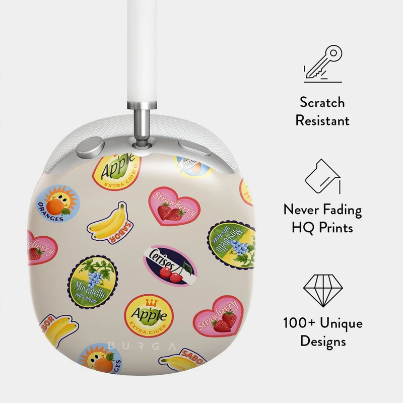 بورجا حافظة سماعات آبل إيربودز ماكس بنكهة بورجا - غطاء صلب واقٍ فاخر، مقاوم للخدش والصدمات، حافظة سماعات خفيفة بتصميم أنيق